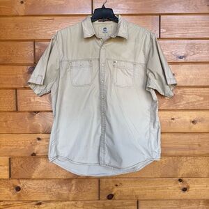 Timberland Men's Turbo-Dry Outdoor Fishing Safari Short Sleeve Shirt, size XL